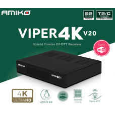 AMIKO VIPER 4K V20 UHD COMBO 1X DVB-S2X + 1X DVB-T2/C