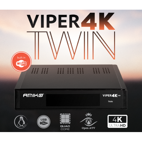 Amiko Amiko Viper 4K V30 Combo Linux Enigma2 S2x/T2/C Wifi Multistream 