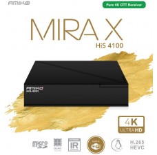 Amiko MIRA X HiS-4100 - Fast Linux based Pure 4K UHD OTT IPTV Media Streamer with built in WiFi