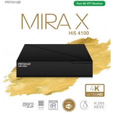 Amiko MIRA X HiS-4100 - Fast Linux based Pure 4K UHD OTT IPTV Media Streamer with built in WiFi