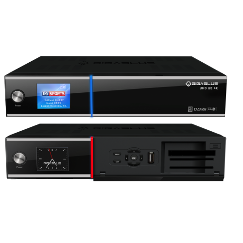 GigaBlue UHD UE 4K SAT IP TV Linux Receiver 2x DVB-S2 FBC Twin Tuner CI PVR WLAN