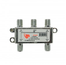 GT-Sat GT-SP41 4 Way Satellite Splitter 5-2400MHz DC Pass Suitable for Unicable