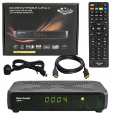 IPTV Box Golden Interstar Beta X IPTV HEVC H.265 WLAN Linux USB LAN Internet TV mit Mini WiFi USB Adapter 