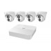 Uniview 4 Channel NVR301-04LB-P4 + 4x 2MP Turret IP Cameras CCTV Kit | PoE | IP67 | 30m IR | Ultra 265