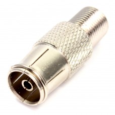 F Type Connector Socket to RF Coax Aerial Female Adapter With Ridge