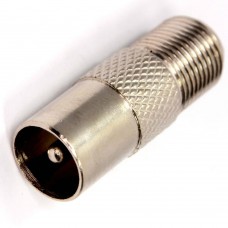 RF COAX male Plug to F-connecter socket adapter (F type to RF adapter)