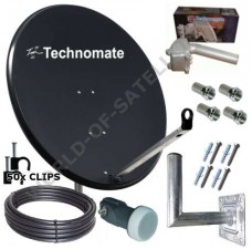 Technomate 80cm Motorised Solid Satellite Dish Pack